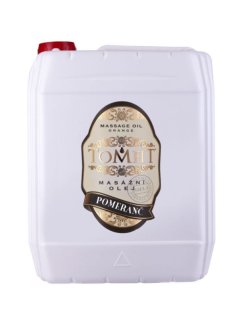 TOMFIT minerální masážní olej – Pomeranč 5 l – osvěžení, stimulace a harmonizace těla i mysli