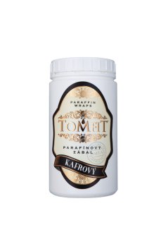 TOMFIT parafínový zábal – Kafrový 500 g – prohřívací zábal pro regeneraci svalů a kloubů s kafrem