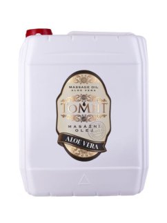 TOMFIT minerální masážní olej – Aloe vera 5 l – intenzivní hydratace, regenerace a zklidnění pokožky