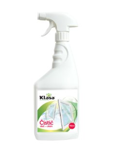 KLASA – Čistič skel a oken 750 ml – rychle odstraňuje nečistoty a mastnotu, schne beze šmouh a zanechává svěží vůni.
