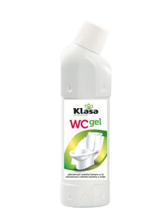 KLASA – WC gel 750 ml – účinně odstraňuje vodní kámen a rez, hustý gel pro hloubkové čištění, zanechává svěží vůnI borovice.
