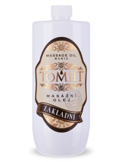 TOMFIT masážní olej – Základní 1 l – univerzální olej pro relaxaci, regeneraci a sportovní masáže
