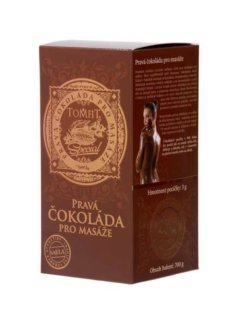 TOMFIT pravá čokoláda pro masáže 700 g v originální krabičce – luxusní čokoládová terapie pro pleťové masky a masáže