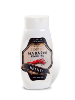 TOMFIT masážní emulze – Hřejivá 250 ml – masážní emulze s hřejivým efektem pro uvolnění svalů a regeneraci.