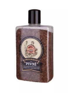 Originální pivní relaxační koupelová sůl 600 g – přírodní minerály, chmelový a rašelinový extrakt pro detoxikaci a zklidnění pokožky.