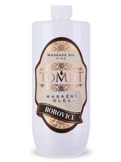 TOMFIT masážní olej – Borovice 1 l – osvěžení, stimulace a prokrvení pokožky s lesními silicemi