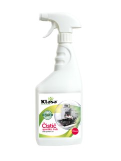 KLASA – Čistič sporáků a trub 750 ml – silný proti mastnotě a připáleninám, ekologické složení, vhodný na trouby, sporáky i grily. KLASA – Čistič sporáků a trub 750 ml – silný proti mastnotě a připáleninám, ekologické složení, vhodný na trouby, sporáky i grily.