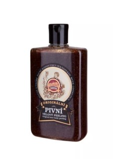 Originální pivní tělový peeling 300 ml – jemné, ale účinné odstranění odumřelých buněk s meruňkovými skořápkami, glycerinem a pantenolem.