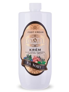 TOMFIT krém na nohy 1 l – profesionální péče pro hydrataci, osvěžení a ochranu pokožky nohou.