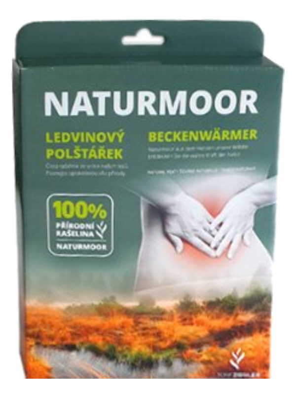 Rašelinový ledvinový polštář – balení produktu v krabičce pro pohodlné skladování a použití