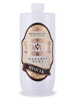 TOMFIT minerální masážní olej – Měsíček 1 l – regenerace citlivé pokožky a zklidnění podráždění