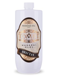 TOMFIT masážní olej – Břečťan 1 l – prokrvení, zpevnění pokožky a redukce celulitidy