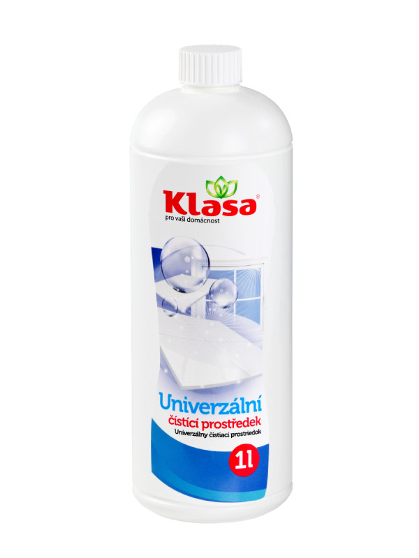 KLASA – Univerzální čisticí prostředek 1 l – účinný čistič pro lesklé povrchy, bez šmouh a se svěží vůní.