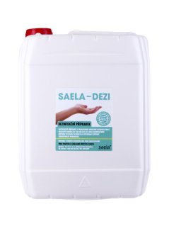 SAELA – DEZI – Dezinfekce na ruce 5 l – účinná dezinfekce s 75,8 % ethanolu, rychle schne, ničí viry, bakterie i plísně, ideální pro veřejné prostory a zdravotnictví. SAELA – DEZI – Dezinfekce na ruce 5 l – účinná dezinfekce s 75,8 % ethanolu, rychle schne, ničí viry, bakterie i plísně, ideální pro veřejné prostory a zdravotnictví.