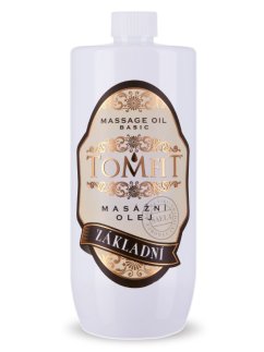 TOMFIT masážní olej – Základní 1 l – univerzální olej pro relaxaci, regeneraci a sportovní masáže