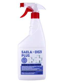 SAELA – DEZI PLUS – Dezinfekce na povrchy 750 ml s rozprašovačem – účinný dezinfekční prostředek pro eliminaci virů, bakterií a plísní
