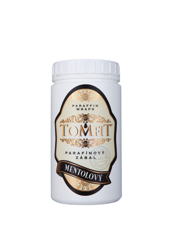 TOMFIT parafínový zábal – Mentolový 500 g – chladivý efekt pro regeneraci svalů a kloubů s mentolem