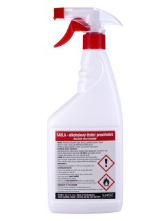 SAELA – Alkoholový čisticí prostředek 750 ml s rozprašovačem – silný čistič s 96% alkoholem pro efektivní čištění