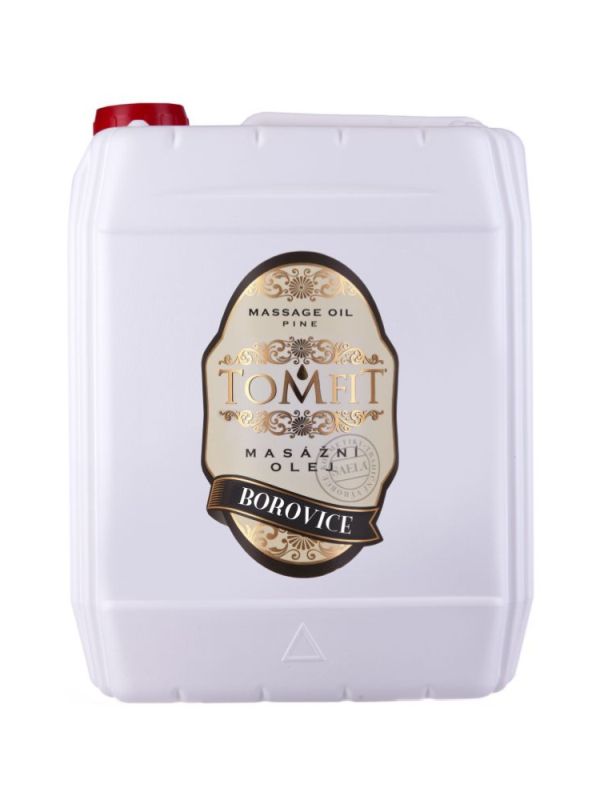 TOMFIT masážní olej – Borovice 5 l – revitalizace, regenerace a prokrvení pokožky