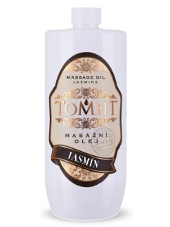 TOMFIT minerální masážní olej – Jasmín 1 l – luxusní relaxace, harmonie a povzbuzující vůně