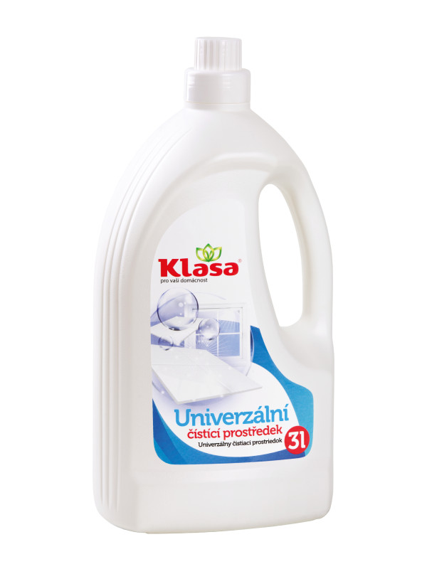 KLASA – Univerzální čisticí prostředek 3 l – účinný čistič na každodenní úklid, odstraňuje mastnotu, nezanechává šmouhy a krásně voní.