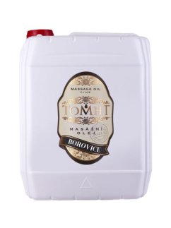 TOMFIT masážní olej – Borovice 5 l – revitalizace, regenerace a prokrvení pokožky