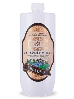 TOMFIT masážní emulze – Chladivá 1 l – intenzivní chladivý efekt pro regeneraci svalů po fyzické námaze